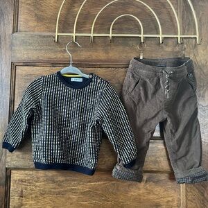 Mayoral (Designed in Spain) | Sweater + Corduroy Pants Set (12 months)